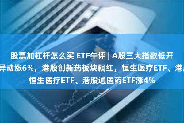 股票加杠杆怎么买 ETF午评 | A股三大指数低开高走，新经济ETF异动涨6%，港股创新药板块飘红，恒生医疗ETF、港股通医药ETF涨4%
