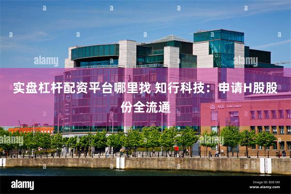实盘杠杆配资平台哪里找 知行科技：申请H股股份全流通